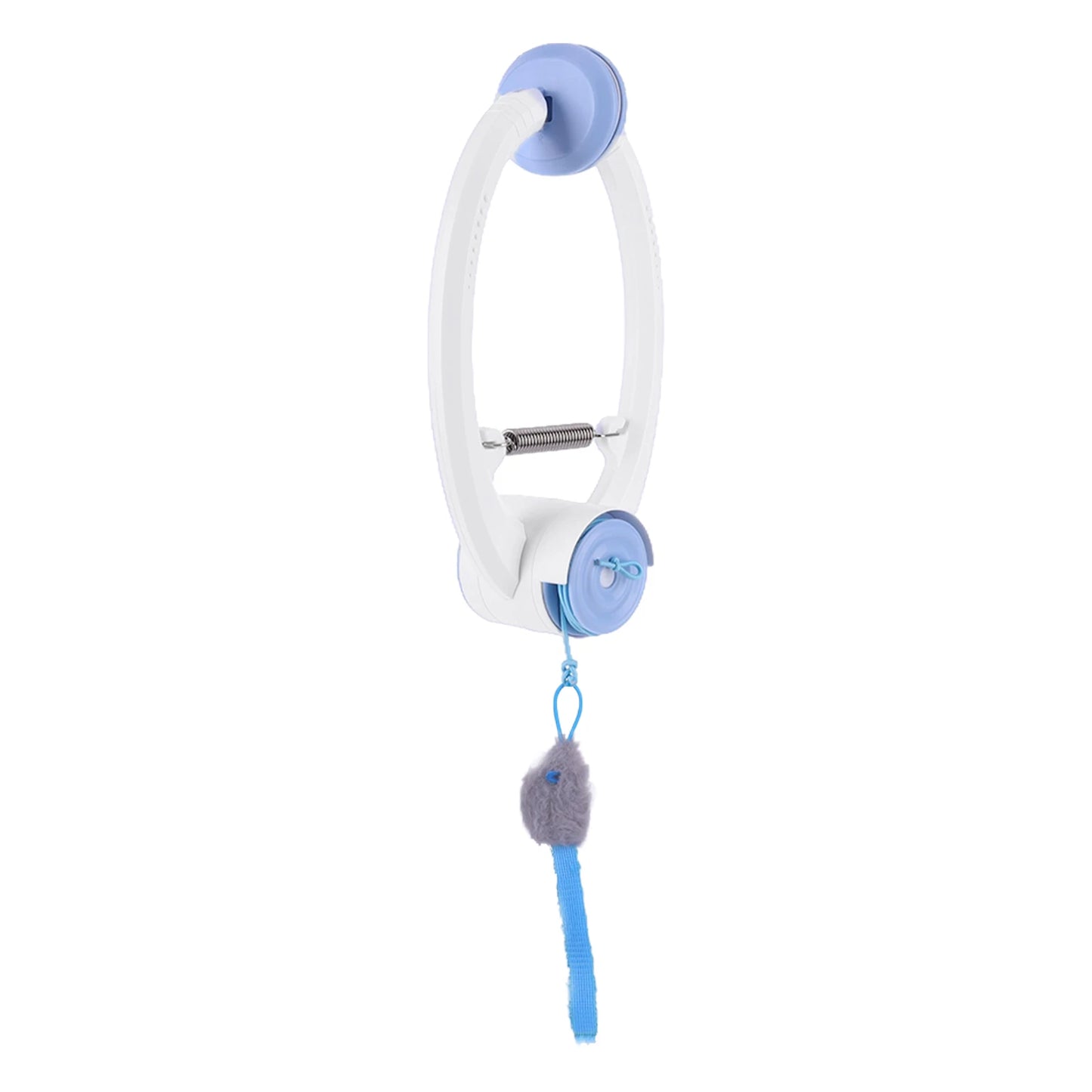 Teaser Electronic Self Play Feather Cat String Toy with 3 Catnip Mice Interactive Cat Teaser Retractable Toys for Bored Cats
