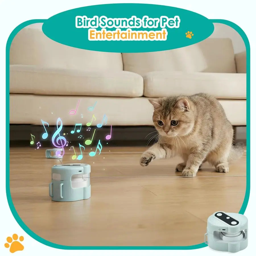 Cat Toy for Indoor Cats,Electric Remote Control Cat Chaser,Auto Manual Control DIY Cat Feather Toy Treadmill for Kitten Puppy,A