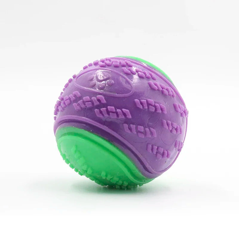 Dogs Interactive Toys Soft TPR Toys for Dog Pet Teeth Cleaning Bite Resistance Squeaky Dog Ball Toy