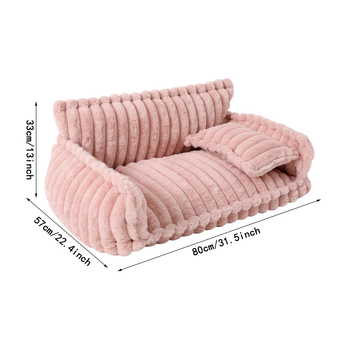 Pet Couch, Doghouse, Large Size Plush Pet Sofa Bed, Dog Bed for Small Medium Dogs, Cozy Pet Furniture for Living Room, Christmas