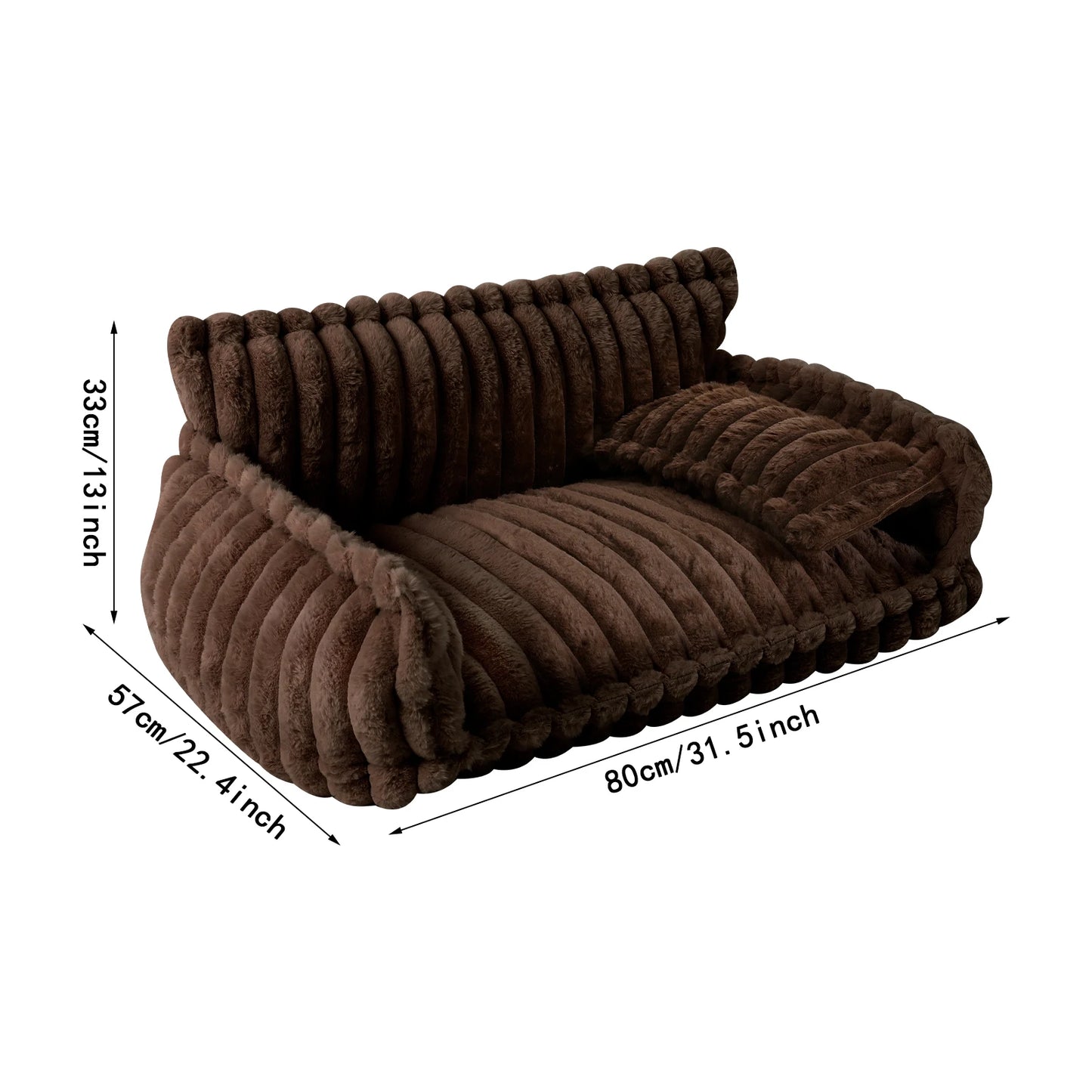 Pet Couch, Doghouse, Large Size Plush Pet Sofa Bed, Dog Bed for Small Medium Dogs, Cozy Pet Furniture for Living Room, Christmas