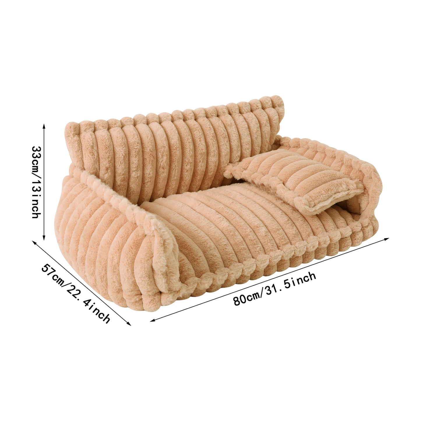 Pet Couch, Doghouse, Large Size Plush Pet Sofa Bed, Dog Bed for Small Medium Dogs, Cozy Pet Furniture for Living Room, Christmas