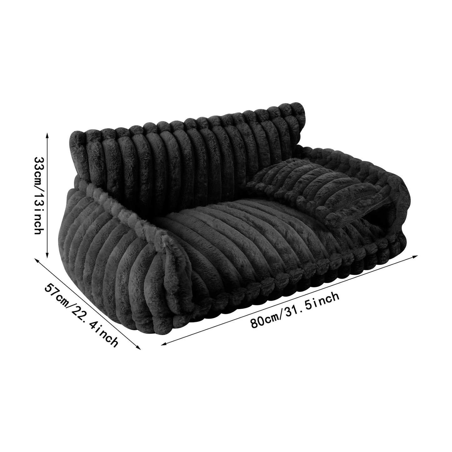 Pet Couch, Doghouse, Large Size Plush Pet Sofa Bed, Dog Bed for Small Medium Dogs, Cozy Pet Furniture for Living Room, Christmas