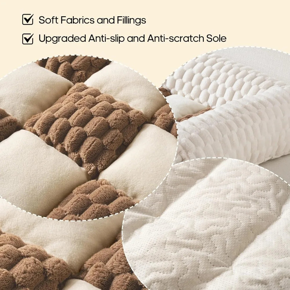 dog couch bed, thick flannel dog couch cover protector, washable pet couch covers for sofa, non-slip