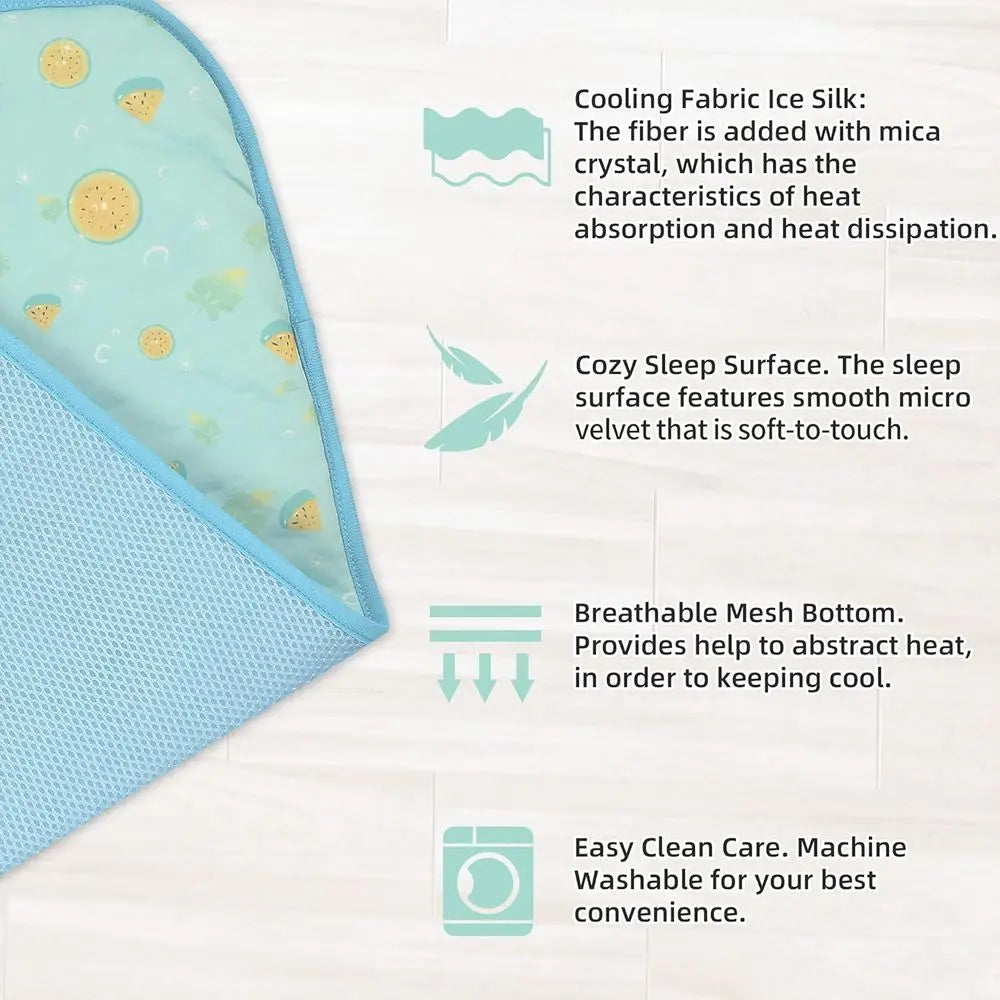 Pet Cooling Mat - 27.5’’ X 20’’ Ice Silk Cooling Mat for Dogs & Cats Portable & Washable Pet Cooling Blanket, Car Seats, Beds fo
