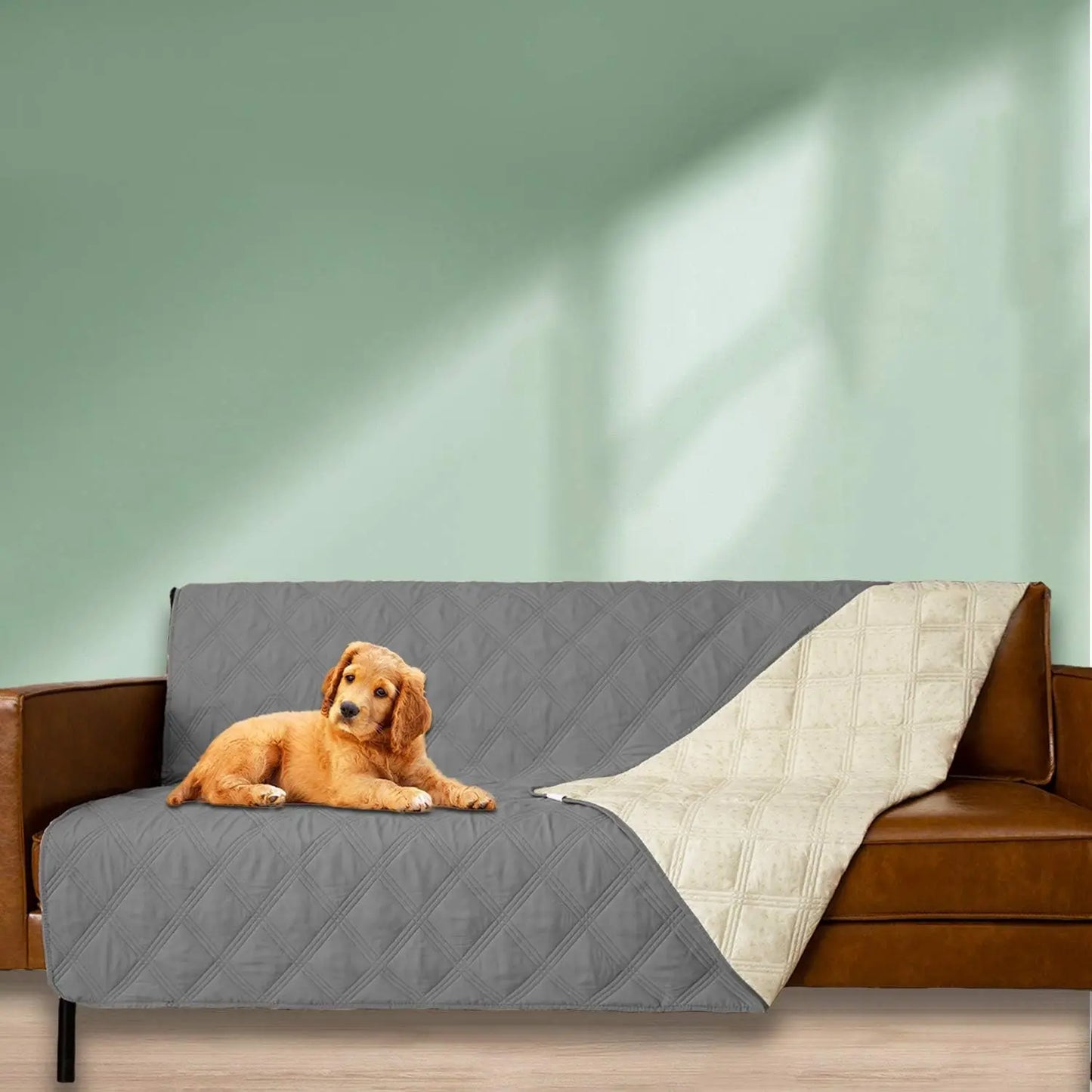 Waterproof Dog Bed Cover with Anti-Slip Back for Furniture Protection, Pet Blanket