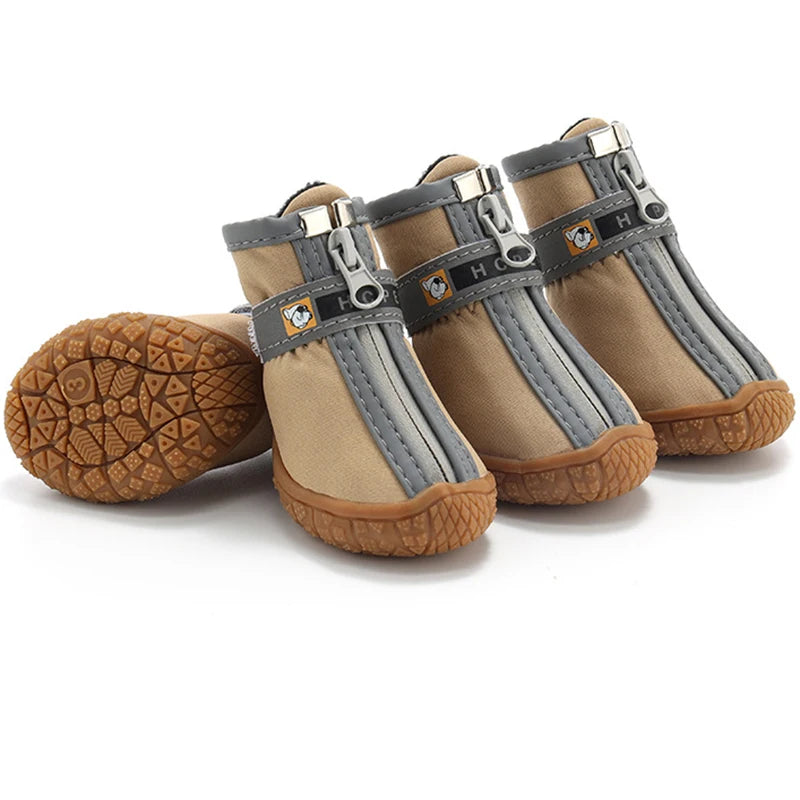 Pet Dog Shoes Non-Slip Warm, Thick Sole Plush Lined Booties, Breathable Paw Protection for Walking Climbing