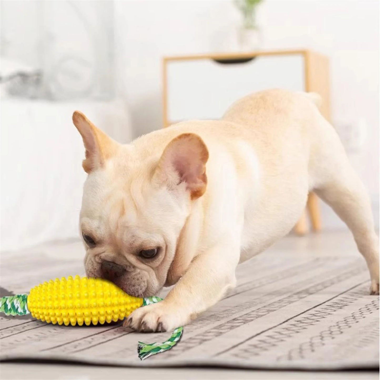 Interactive Dog Toy Set with Durable Chew Rope Toys and Cute Corn-shaped Teething Toy for Puppies - Pet Chew Toys for Hours of