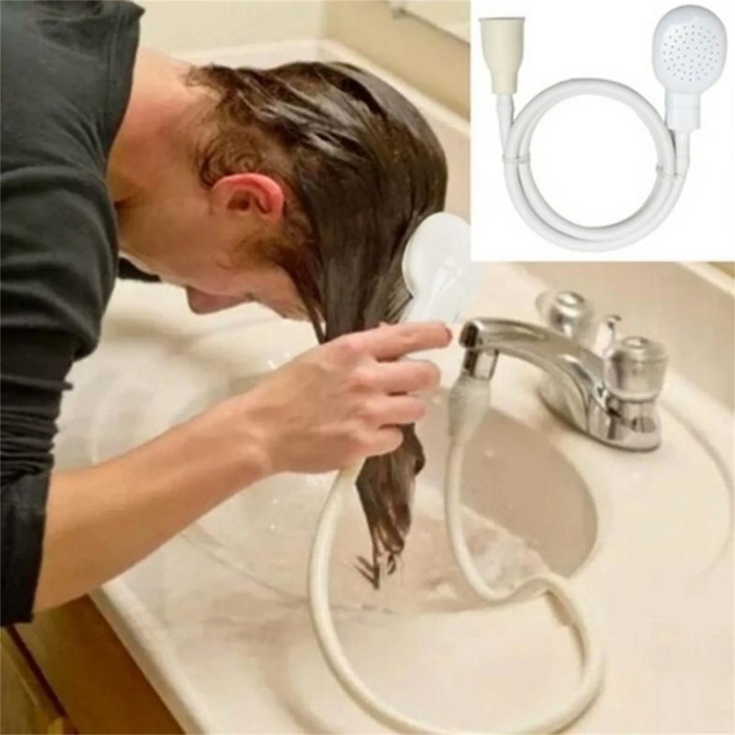 Portable Soft Washing Shower Spray  for Pet  Bathing and Grooming Multipropose Sink Spray Hose for Car Washing Flower Watering