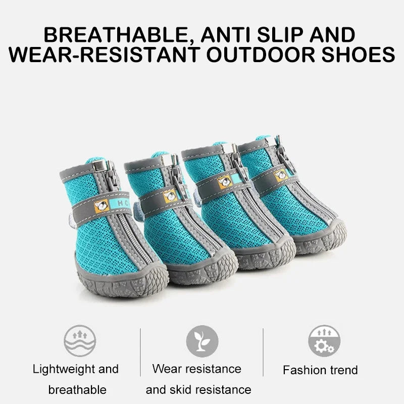 Pet Dog Shoes Non-Slip Warm, Thick Sole Plush Lined Booties, Breathable Paw Protection for Walking Climbing