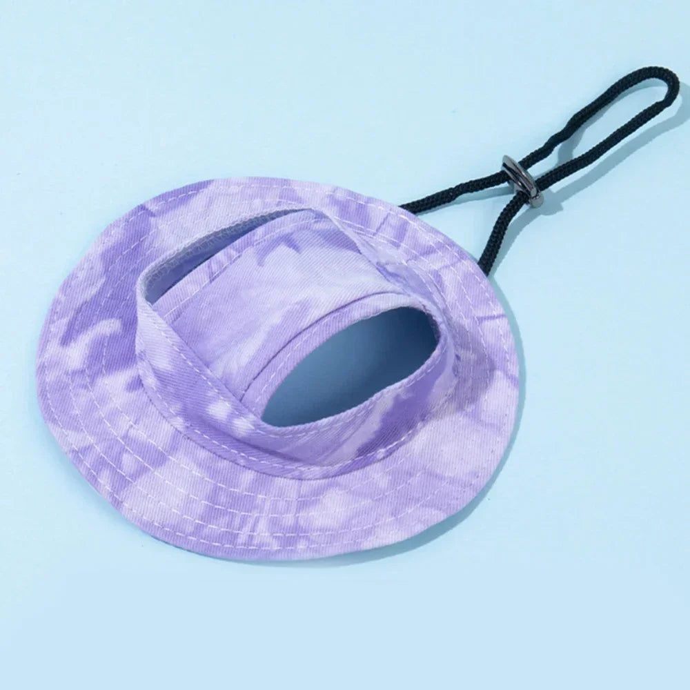 Pet Hat with Ear Holes Summer Outdoor Cute Dog Cat Hat Colorful Adjustable Baseball Cap for Small Medium Dogs Cats Pet Supplies
