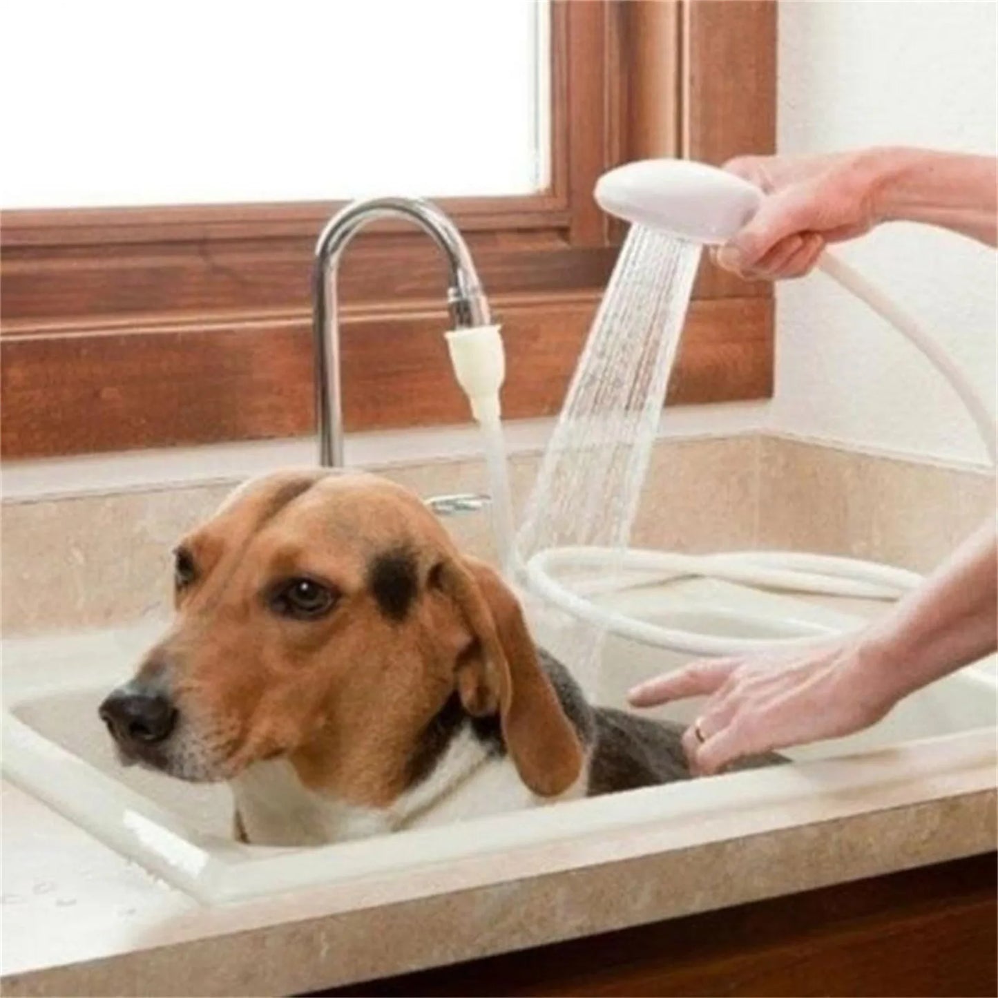 Portable Soft Washing Shower Spray  for Pet  Bathing and Grooming Multipropose Sink Spray Hose for Car Washing Flower Watering