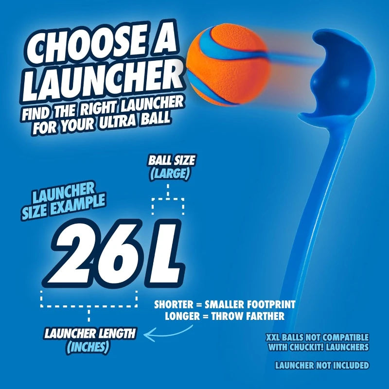 Ultra Ball Dog Toy Size Large For Dogs 60 100 lbs Made from Durable Rubber Super Bouncy Floats in Water 3-inch Diameter