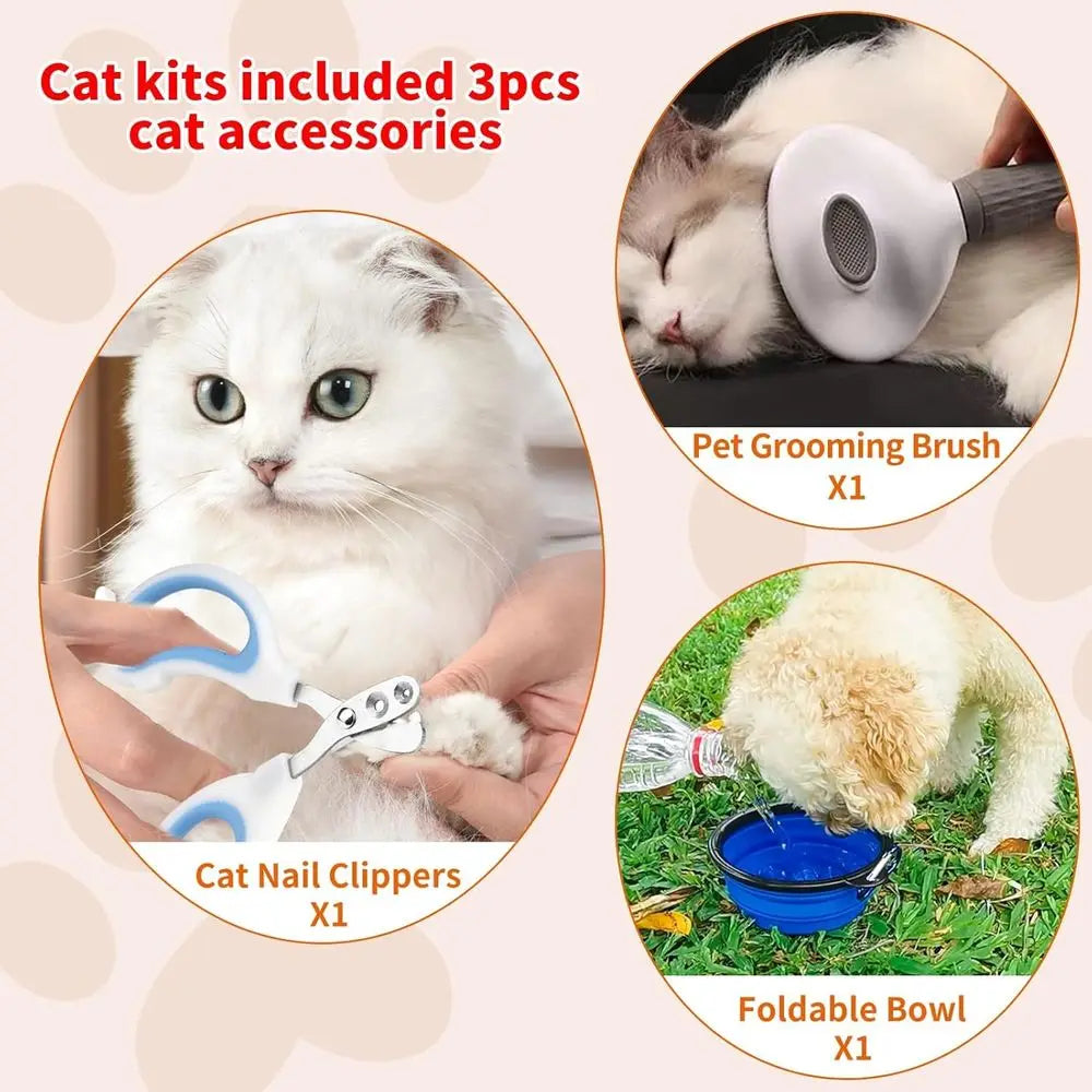 Pet Carrier Bag Airline Approved Up for Cats and Dogs Up to 20LBs, Soft Cat Carrier Dog Carrier Travel Kitten Carrier with Mat,