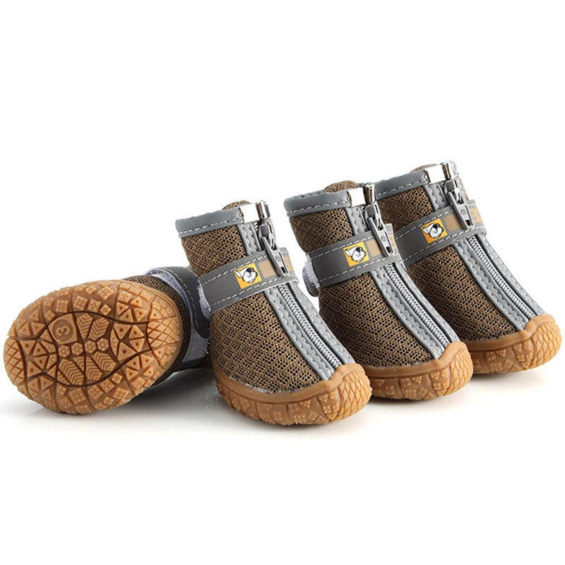 Pet Dog Shoes Non-Slip Warm, Thick Sole Plush Lined Booties, Breathable Paw Protection for Walking Climbing