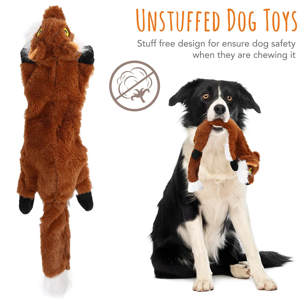 5PCS Crinkle Dog Squeaky Toys, Durable Plush Dog Toys, No Stuffing Dog Toys for Small Medium Large Dogs, Stuffless Puppy Toys f