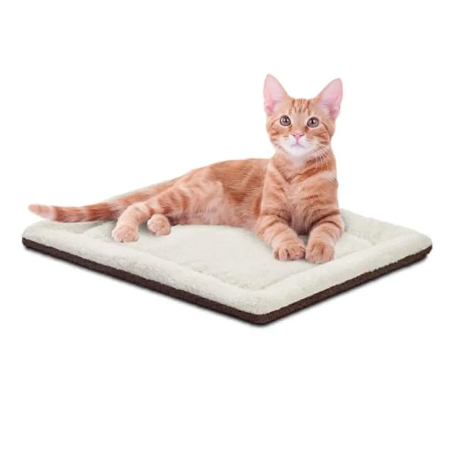 Self-Warming Cat Bed Pad for Outdoor Cat Houses and Indoor Pet Beds Reversible Washable Heating Mat with Dual-Layer Comfort Pro