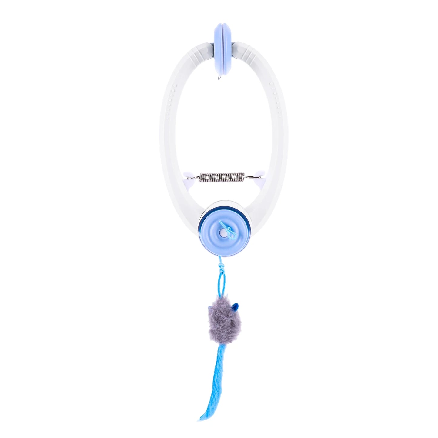Teaser Electronic Self Play Feather Cat String Toy with 3 Catnip Mice Interactive Cat Teaser Retractable Toys for Bored Cats