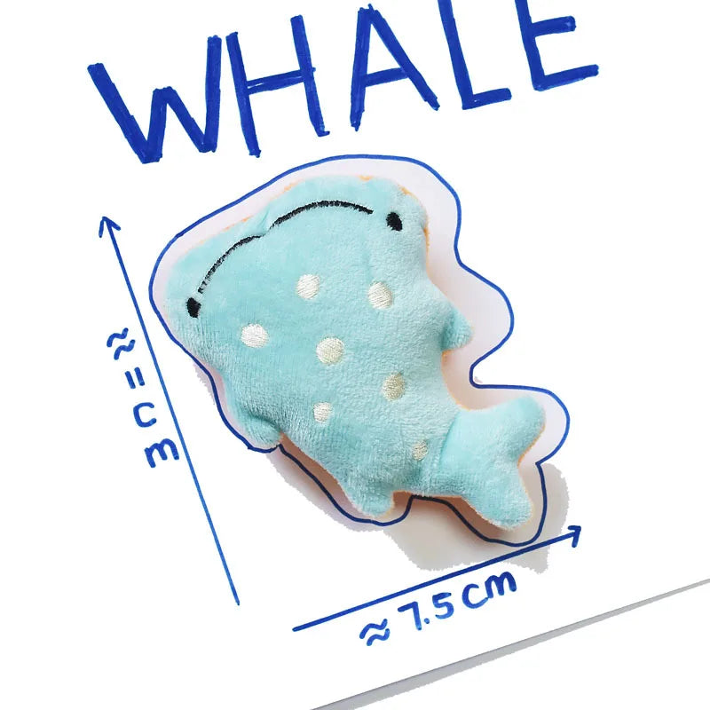 Ocean Cute Mini Adorable Ins Dog Toys Pet Plush Sound Toys Shark Crab Turtle Whale