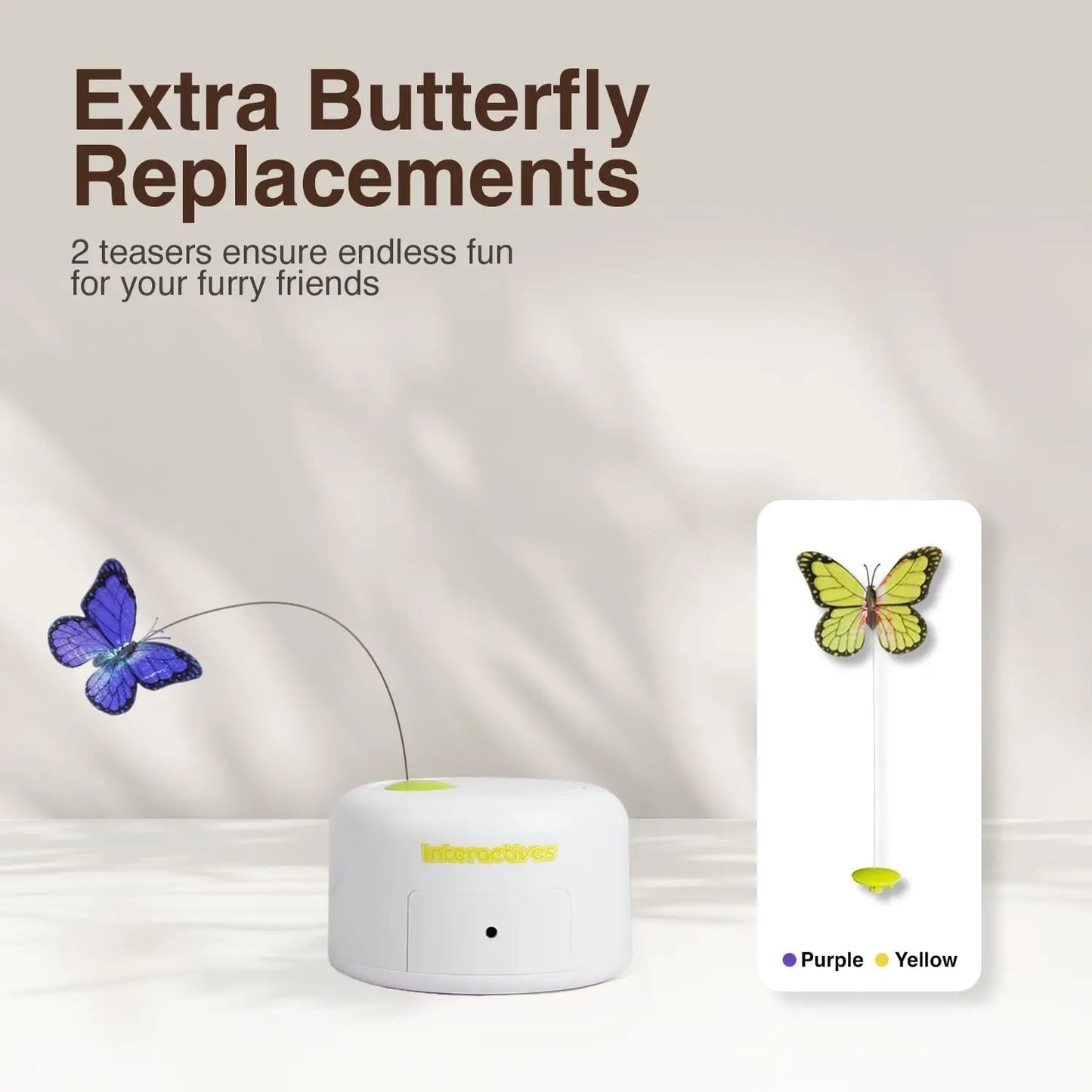 Interactive Cat Wand Toy with Shiny Butterfly - Fun Teaser for Playful Kittens