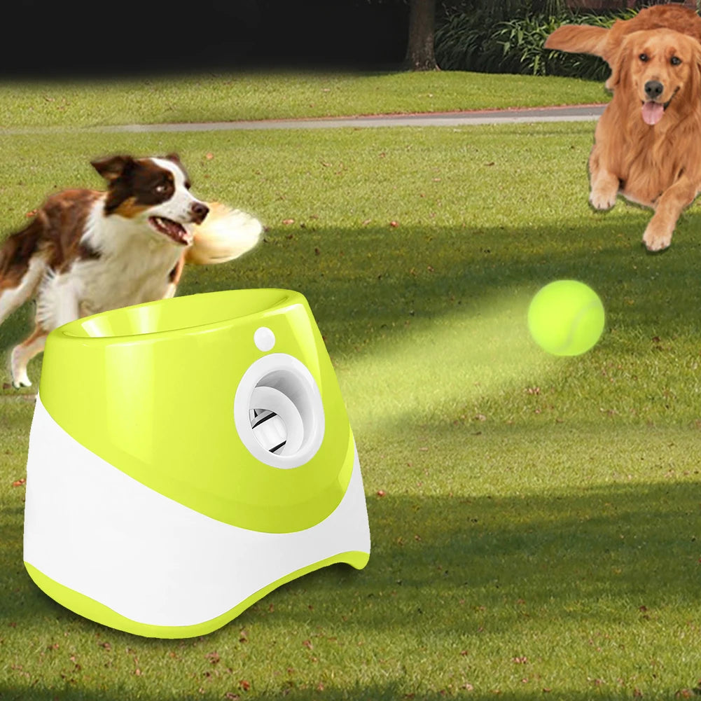 Dog Tennis Launcher Automatic Pet Dogs Chase  Mini Tennis Throwing Pinball Machine Ball Launcher Dog  Pet Interactive