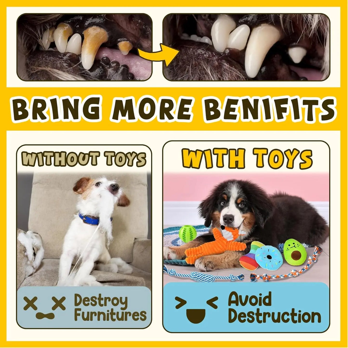 9 Pack Luxury Puppy Toys for Teething Small Dogs, Squeaky Chew Toys with Ball and Rope