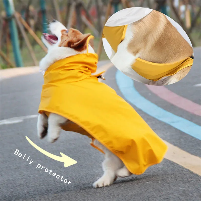 Rainy Season Puppy Dog Raincoat Waterproof Pet Clothes for Dogs mascotas Apparel Impermeable Corgi  Shiba Inu Rain Coats