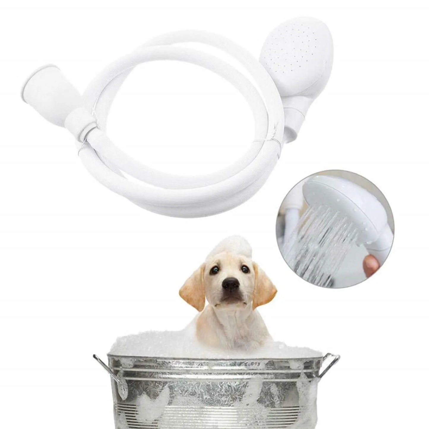 Portable Soft Washing Shower Spray  for Pet  Bathing and Grooming Multipropose Sink Spray Hose for Car Washing Flower Watering