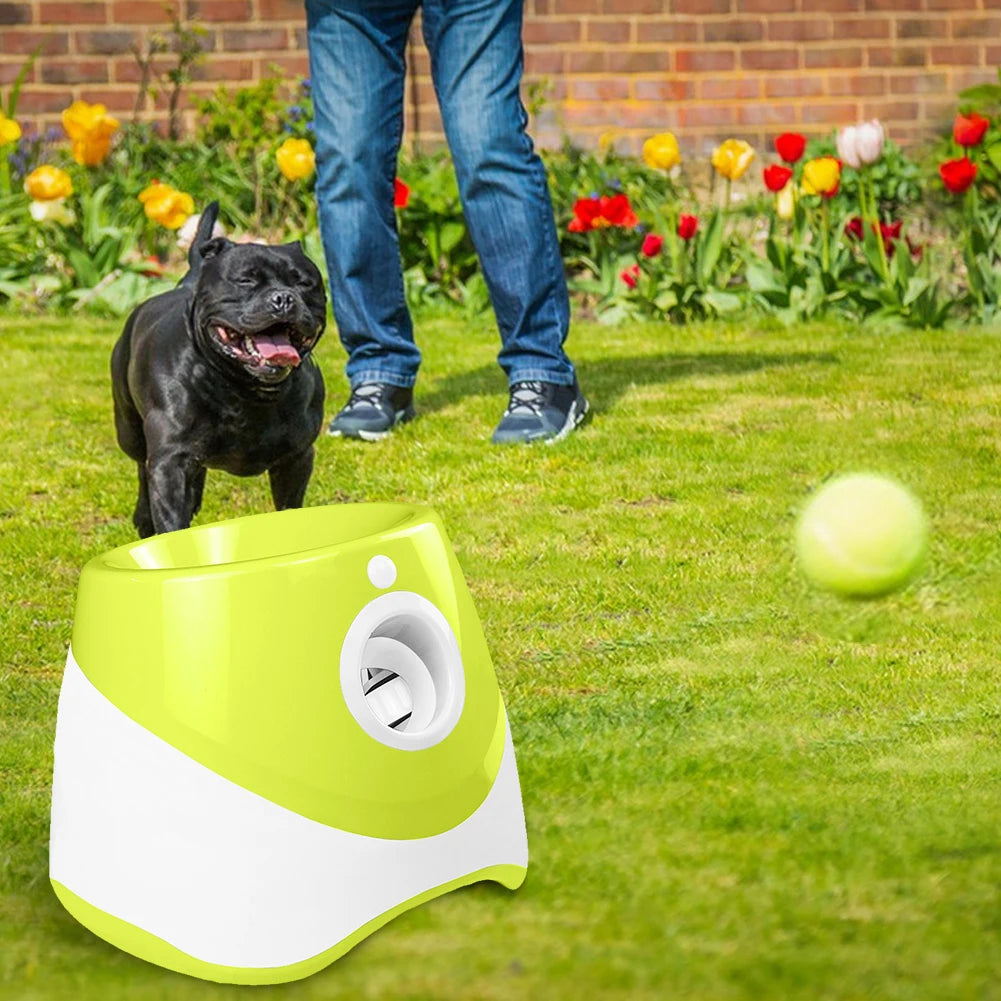 Dog Tennis Launcher Automatic Pet Dogs Chase  Mini Tennis Throwing Pinball Machine Ball Launcher Dog  Pet Interactive