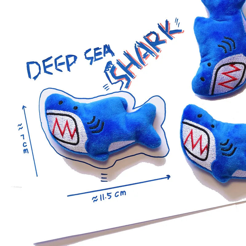 Ocean Cute Mini Adorable Ins Dog Toys Pet Plush Sound Toys Shark Crab Turtle Whale
