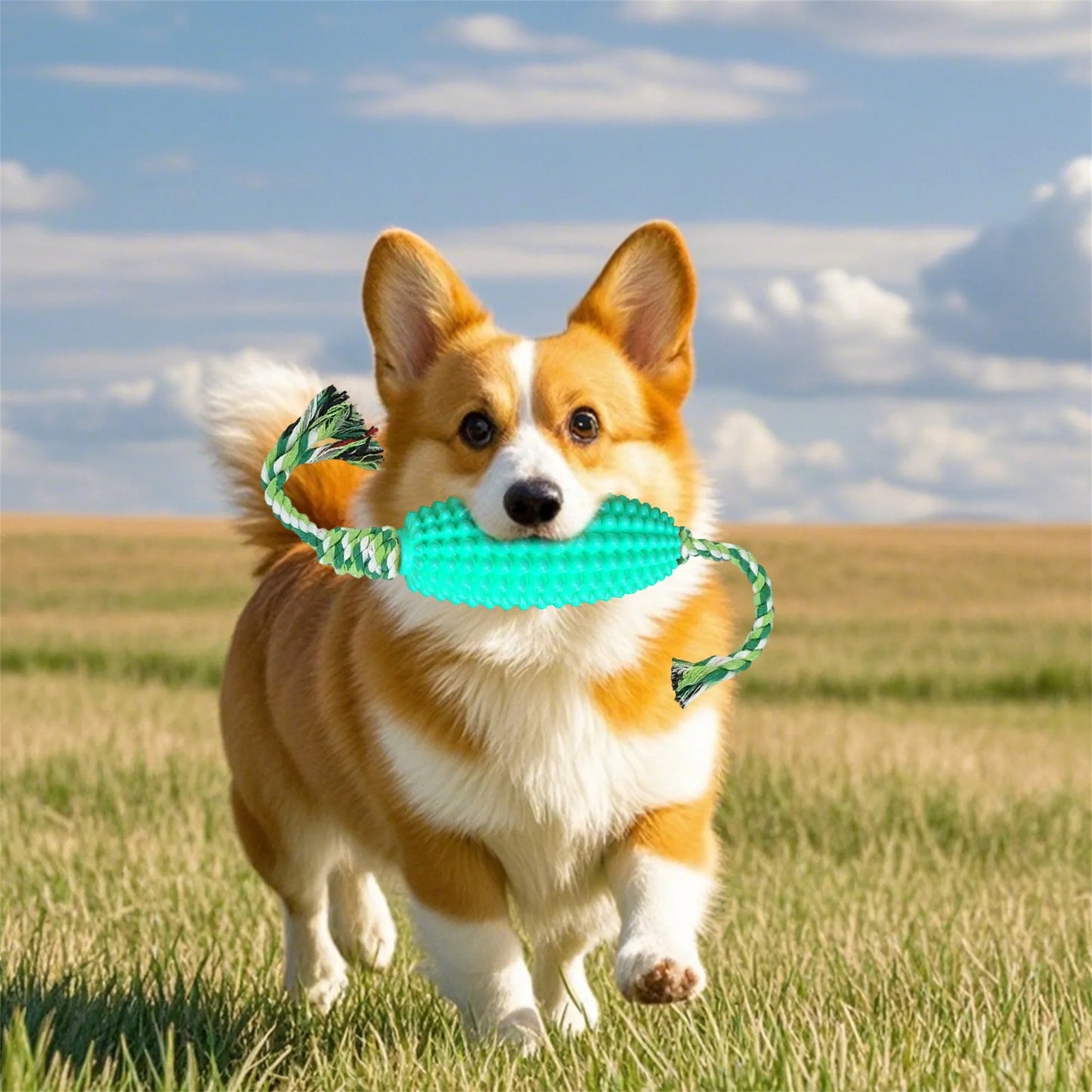 Interactive Dog Toy Set with Durable Chew Rope Toys and Cute Corn-shaped Teething Toy for Puppies - Pet Chew Toys for Hours of