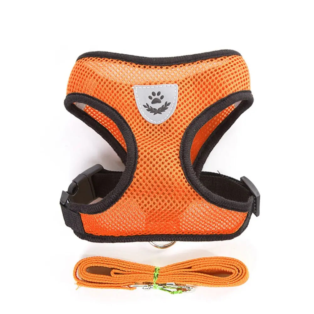 Dog Vest Walking Leash For Puppy Dog Cat Collar Polyester Adjustable Mesh Dog For Small Medium Pet Accessories
