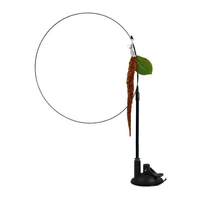 Simulation Bird Cat Toys Funny Interactive Peacock with Bell Cat Stick Toy for Kitten Playing Teaser Wand Toys Pet Cats Supplies