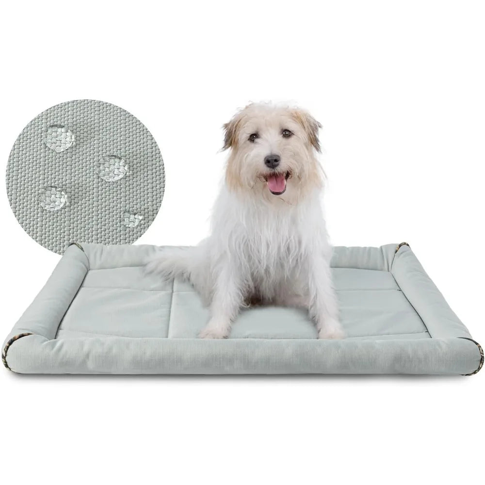 miguel oxford ripstop outdoor waterproof dog bed for metal dog crates water-resistant all weather pet mat durable easy wipe clea