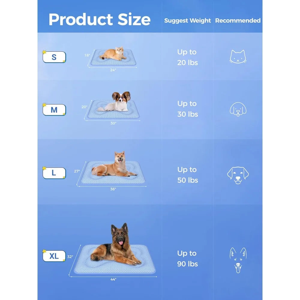 rywell dog cooling mat, 44*32 super thick & comfortable cooling mat for large dog with arc-chill 3.0 & pcm tech endo