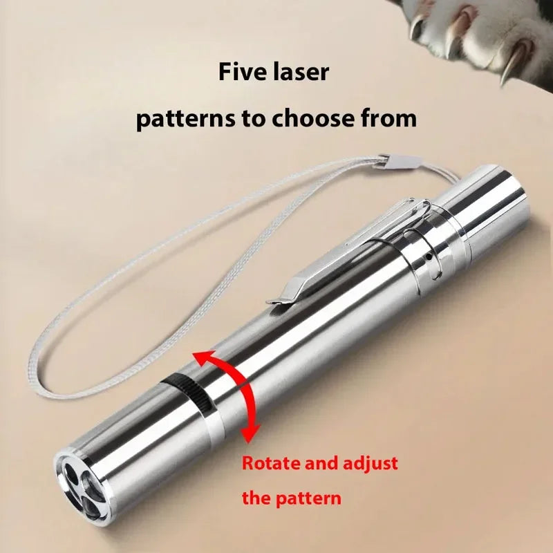 USB charging laser cat teaser stick multi-pattern purple light cat toy pet supplies toy cat teaser pen