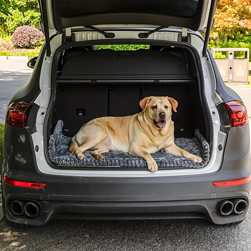 1pc Non-Slip Car Dog Mat,Heavy-Duty Pet Seat Cushion with Rear Extension Pad - Anti-Bite Wearing Floor Liner for Sedans & Trucks