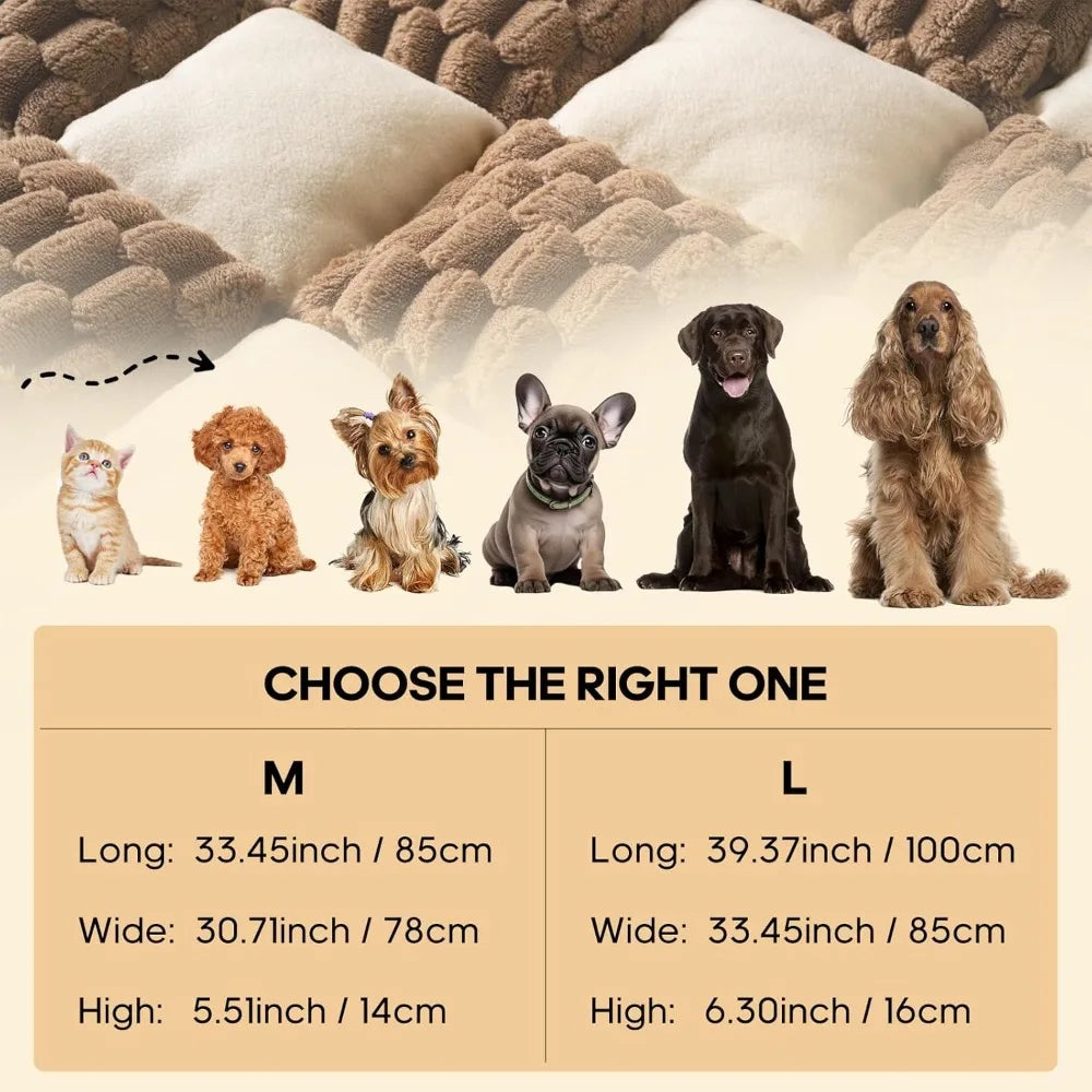 dog couch bed, thick flannel dog couch cover protector, washable pet couch covers for sofa, non-slip