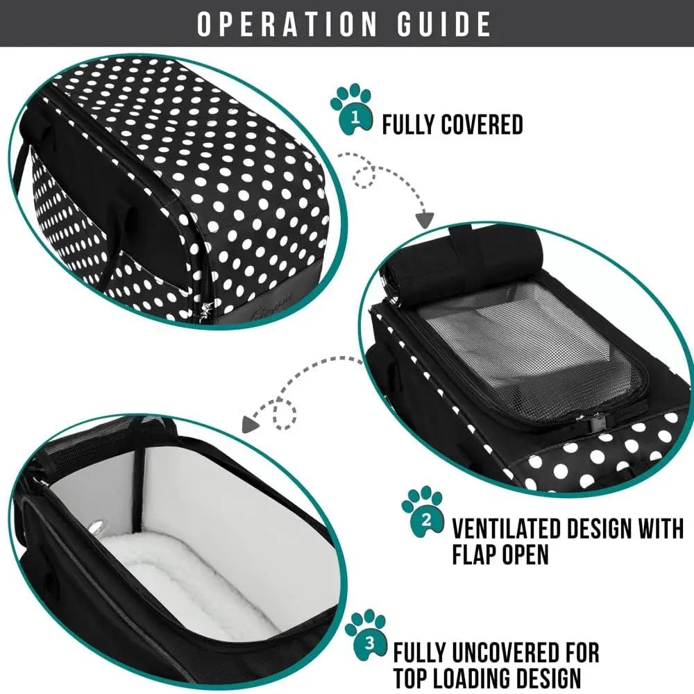 Dog Purse Carrier for Small Dogs, Airline Approved Soft Sided Pet Carrier with Pockets, Ventilated Dog Carrying Bag for Puppy Ca