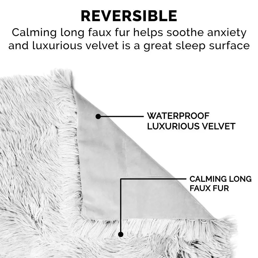 Waterproof Throw Blanket For Dogs amp Indoor Cats, Reversible Protective Pet Blanket, Extra Large, Long Faux Fur amp Velvet, Mis
