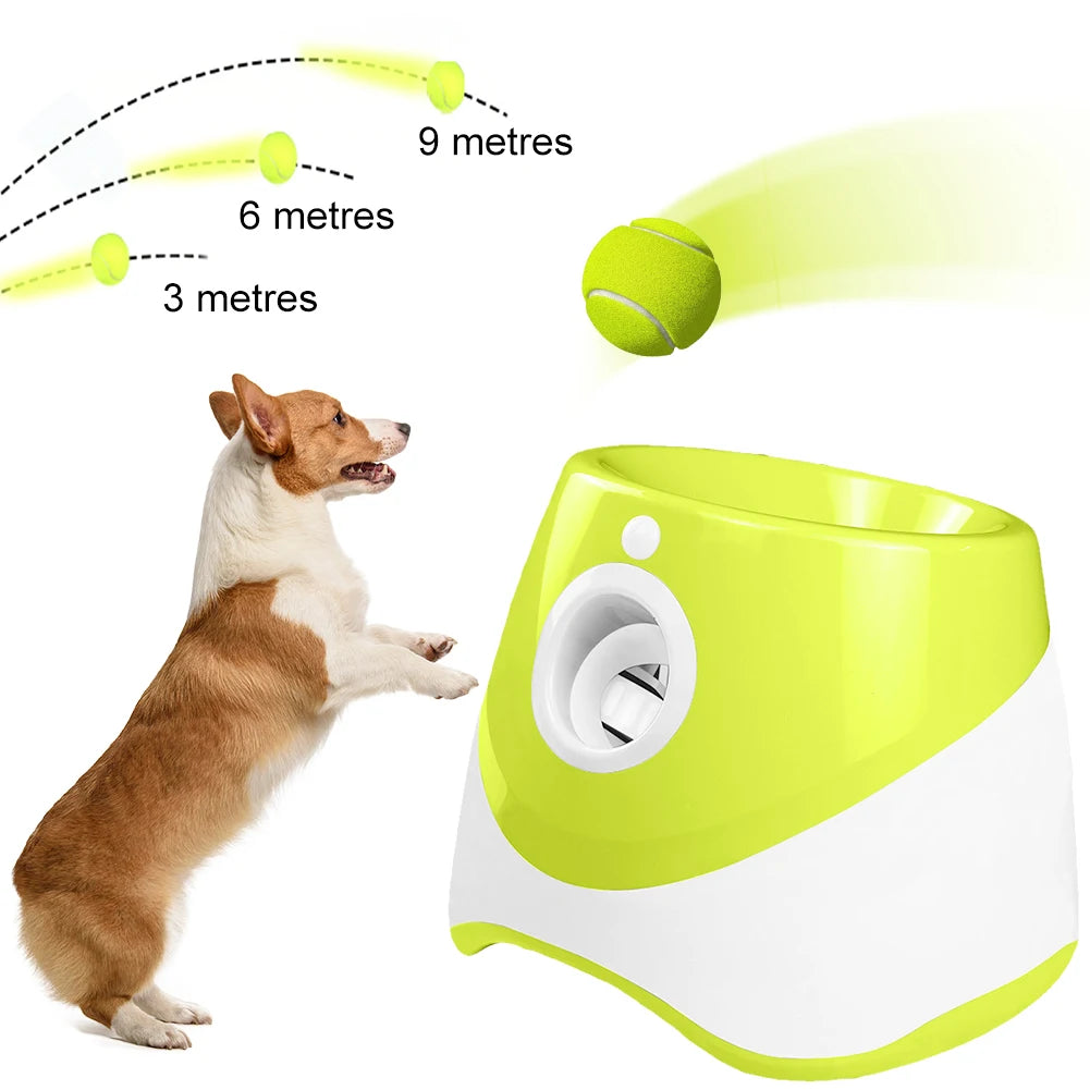 Dog Tennis Launcher Automatic Pet Dogs Chase  Mini Tennis Throwing Pinball Machine Ball Launcher Dog  Pet Interactive
